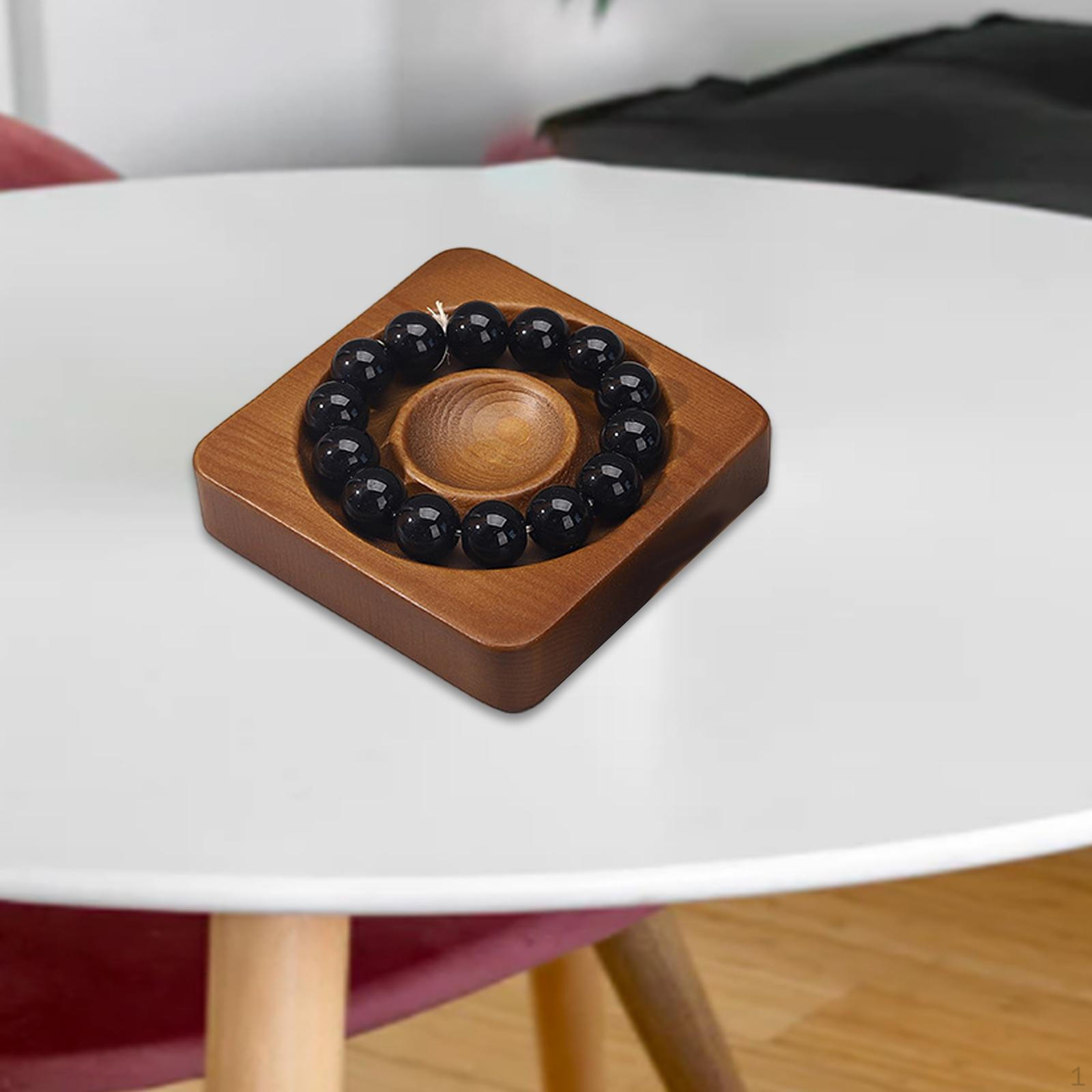 

Деревянная подставка для ювелирных изделий ручной работы для браслетов и ожерелий Square