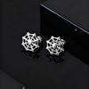 Punk Gothic Spider Web Stud Earring for Men Teen, Fashion Stainless Steel Small Earrings, Waterproof Piercing Jewelry Gift
