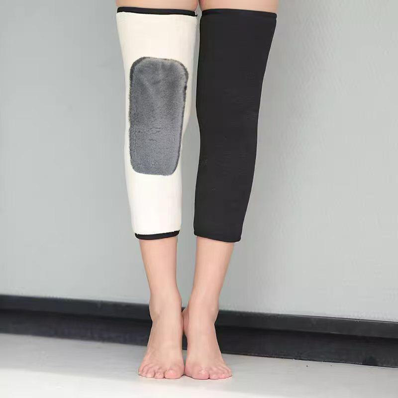 "Thick Velvet Knee Pads for Warmth & Protection – Unisex, Ideal for Elderly, Autumn & Winter Cycling"