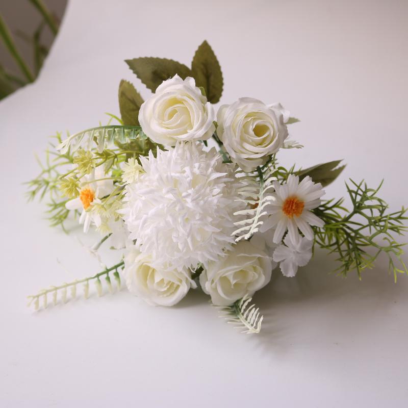 1 Stück Kunstblume Hochzeit Zuhause Schlafzimmer Dekoration Brautstrauß Hortensien Vase für Außen