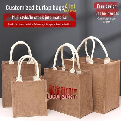 Individuell bedruckte Muji-Stil Tasche aus Leinen und Jute für DIY & Werbeaktionen