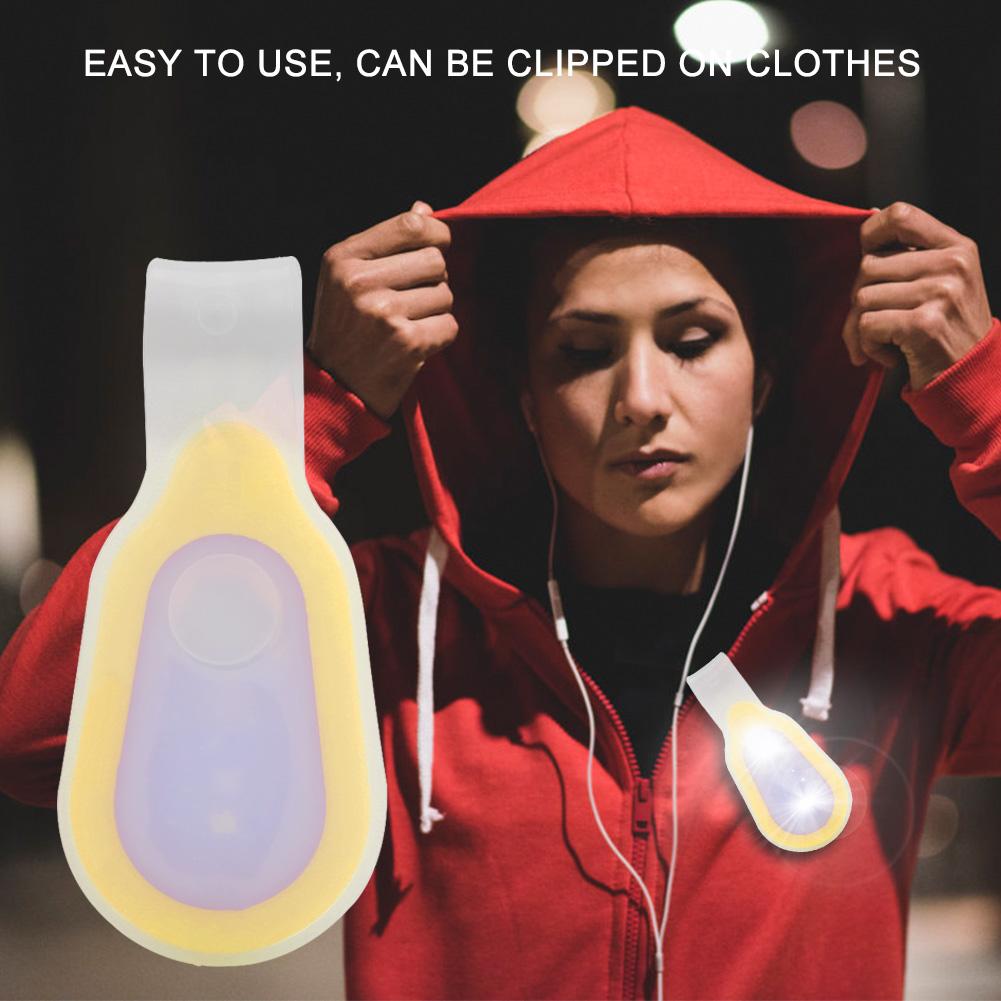 Silicone Gel Night Cycling Running Backpack   Warning LED Flash Light Lamp(red)
