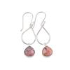 Black Rhodonite Gemstone 925 Sterling Silver Jewelry Handmade Earrings 1.90" EE-19-33