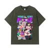 275 GSM Washed T-shirts 100% Cotton Dandadan V22 Momo Seiko Print Unisex Heavy Cotton T Shirt