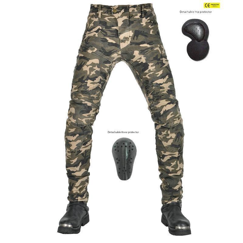 Mens Motorcycle Riding Pants Camo Casual Off-Road Protective Gear Elastic Waist Anti-Slip Fit Motorbike Safety Trousers XS камуфляжный