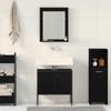 Wall Mounted Bathroom Furniture Set 2 pcs Black Particleboard