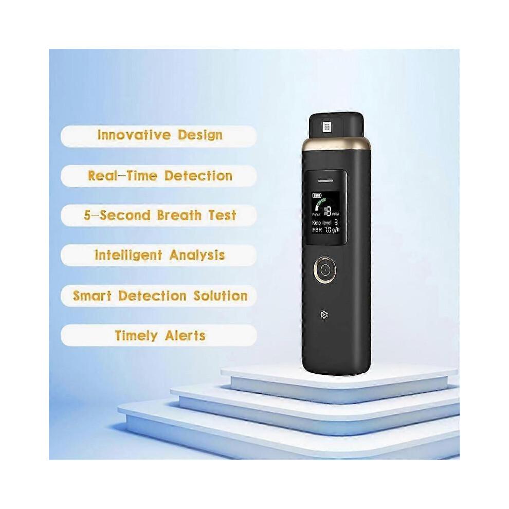 (Black) Professional Ketone Breath Analyzer High Accuracy Ketone Breath Meter Ketone Tester for You