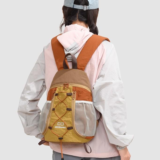 Schoolbag mountain fresh color scheme summer vitality lightweight mountaineering bag couple outdoor travel adventure multi-purpose backpack