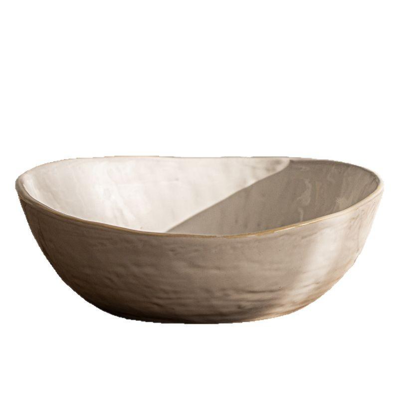 Yuanbao-Schale, kreative Keramik-Suppenschale, Haushalts-Reisschale, Retro-Salatschale, Geschirr, Retro-Windschale, japanische Nudelschale