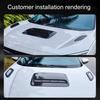 Car Hood Scoop Sticker ABS Fake Air Vent for Exterior Decoration Universal Fit Sporty