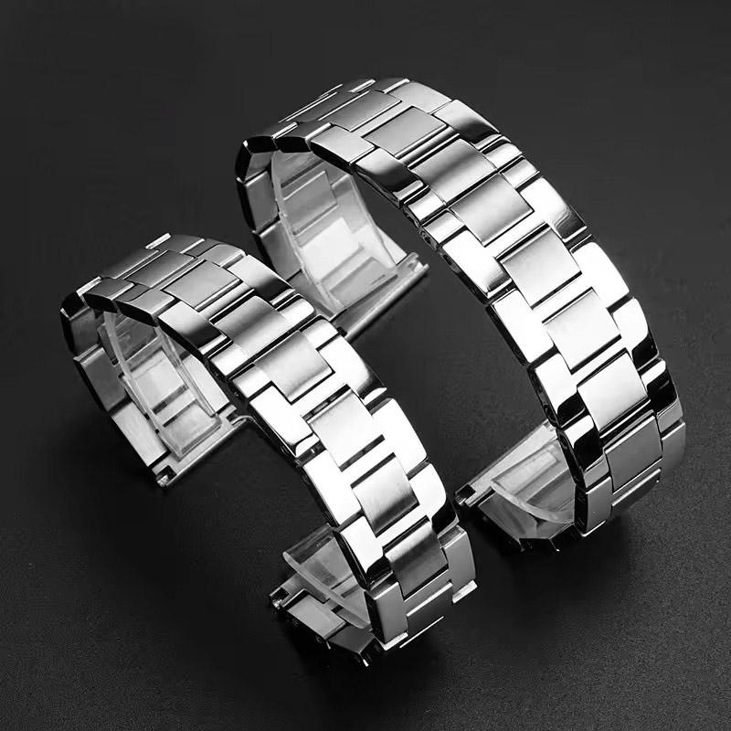 Bracelet de Montre en Acier Inoxydable 16mm 20mm 22mm 23mm pour Cartier Tank Solo Claire Bracelets de Montre en Acier Fin pour Hommes et Femmes