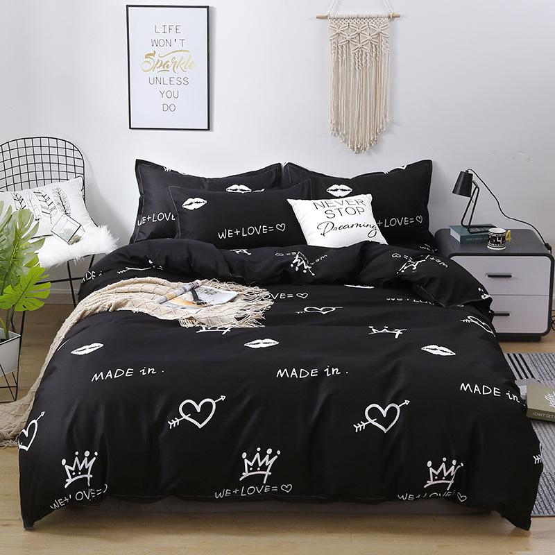 Puppy Print Bedding Sets Bed Linen Duvet Cover Flat Sheet Bedding Set Winter King Queen Bed Set