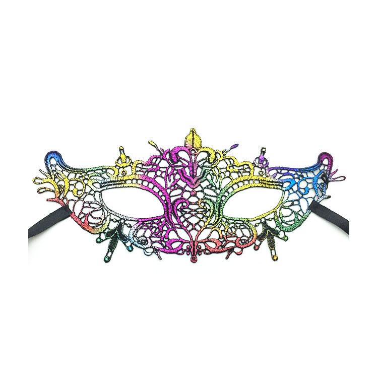 Sexy Cosplay New Halloween Colorful Bronzing Lace Eye Mask Sexy Masquerade Party Unshaped Mask Festival Supplies