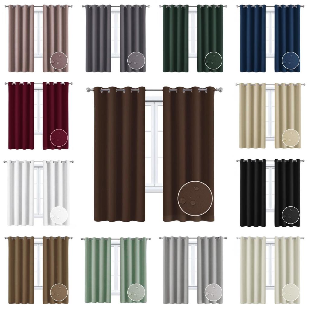 Waterproof Solid Color Sunproof Curtain For Sunroom And Commercial Applications