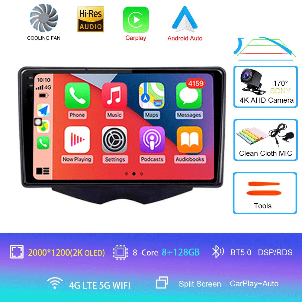 Car Radio Android 14 Carplay For Hyundai Veloster FS 2011 - 2017 Navigation Multimedia Player Stereo WiFi+4G BT DVD 360 Canera