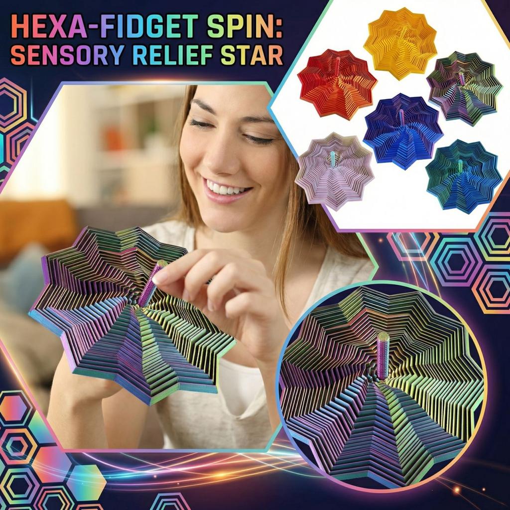 3D Printing Hexagonal Sensory Stress Relief Star, A Stress Relieving Toy And An Educational Toy.