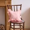 French Ruffle Edge Pillow Cover Solid Color Pillow Living Room Sofa Pillow Chair Back Waist Pillow Cover