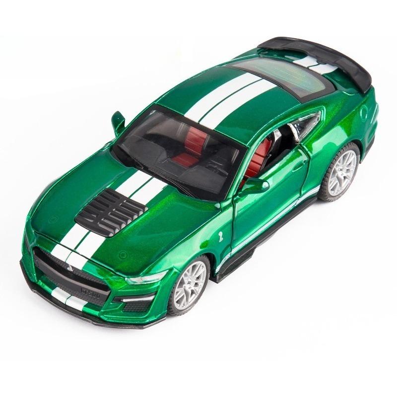 1/32 Ford Mustang Shelby GT500 Supercar High Simulation Car Model Alloy Pull Back Kid Toy Car 4 Open Door Children's Gifts