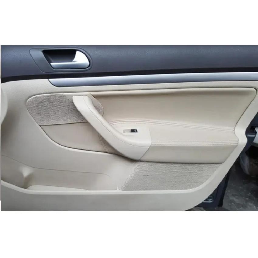 Microfiber Leather Door Handle Armrest Panel Cover For VW Jetta MK5 Golf 5 2005 2006 2007 2008 2009 2010 11  with Mount Fittings