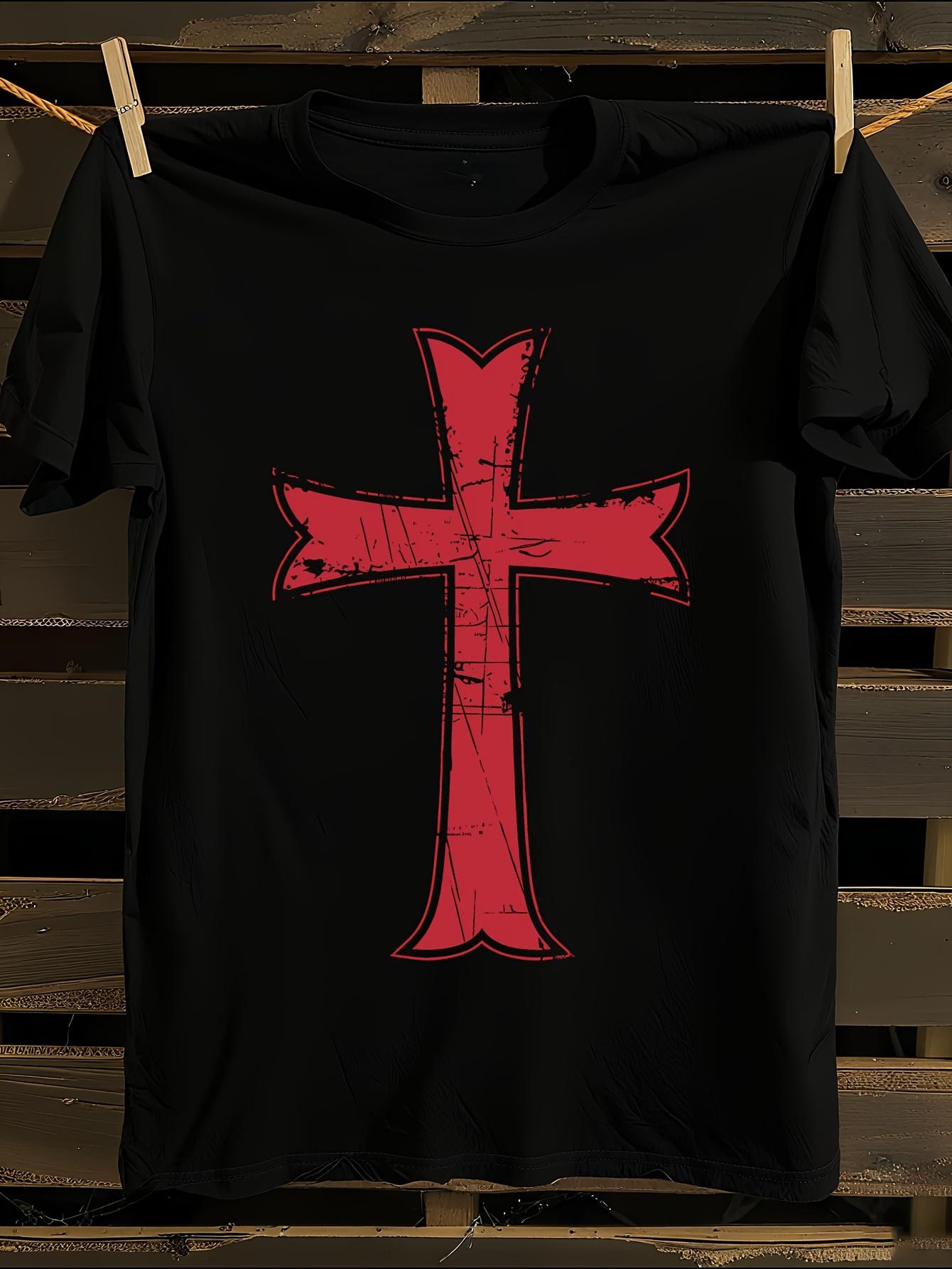 Distressed Crusader Knight Design Premium T-shirt XXL