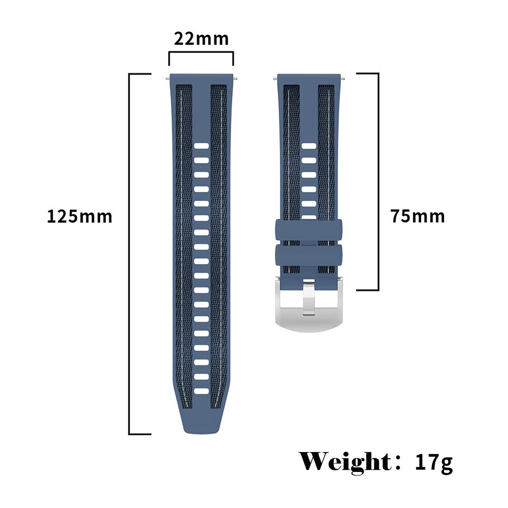 22mm Strap Suitable for Huawei Watch Ultimate 2 Soft and Durable Silicone Nylon Replacement Wristband for GT6 Pro GT5 46mm