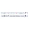 SHINWA SOKUTEI 15cm Silver Straight Rule (Anti-Reflection Coating) JIS Grade 1 13005
