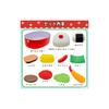 Onda Pretend Play Kitchen Set: A play kitchen set for pretend play, featuring food items (vegetables, meat), lunch boxes, and more. Let's make a bento