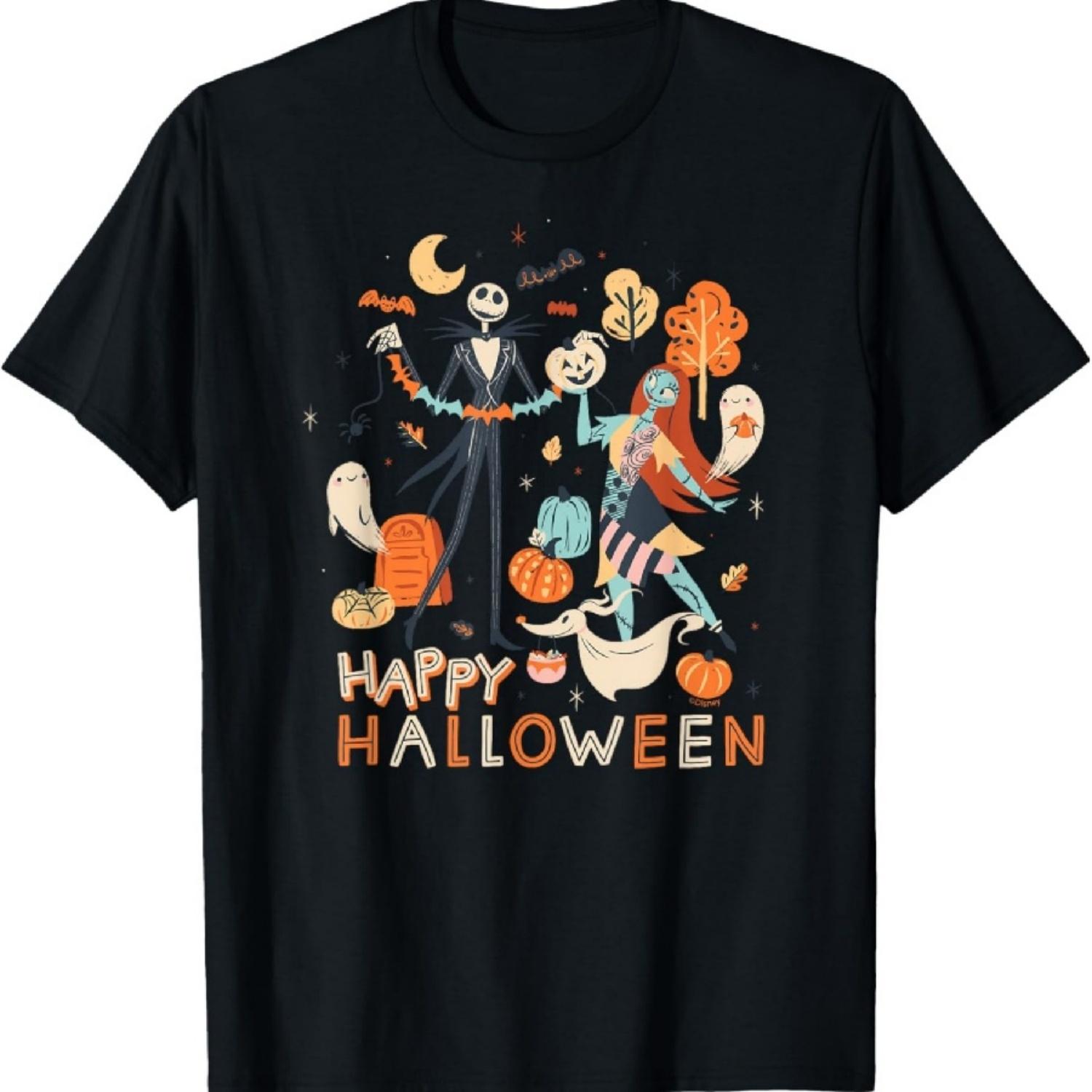 Disney The Nightmare Before Christmas Jack & Sally Halloween T-Shirt XXXXXL разноцветный