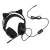 Gaming Hdset 3.5mm Plug Stereo Noise Reduction Cute Cat   Over r Hdphone with Mic for Girls for X BOX PC Phone