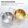 Household Double Handle Snacks Plate Cuisine Bowl Stainless Steel Round Rice Wine Bowls Anti Scalding Sauce Food Container