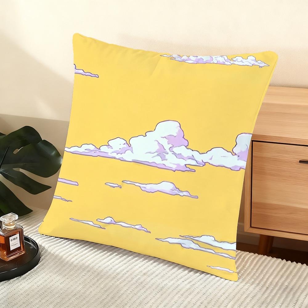 Fashion Clouds Cushion Cover Soft Short Plush Pillow Cover Smooth Cozy Texture Aesthetic Cushion Case Home Decor