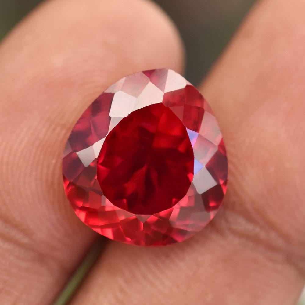 Natural Red Ruby Loose Gemstone 10 Ct Pear Cut for Jewelry Making and Gem Collections