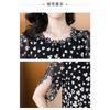 Thin French Floral Shirt for Women's Summer New Fashion Chiffon Blouse Short Sleeved Bottoming Top M-4XL