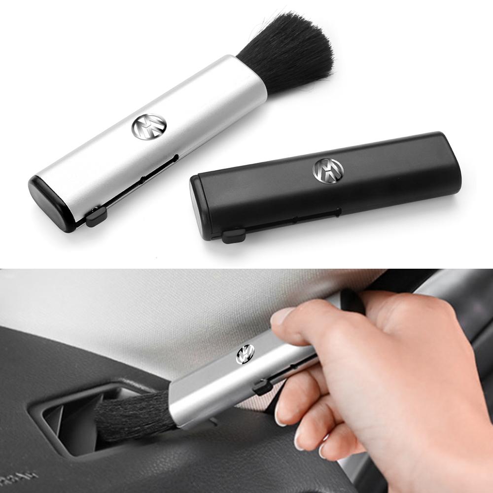 AABIQ1 Retractable Car Interior Cleaning Soft Brush Dust Remover Tool For Volkswagen Golf 4 Passat b8 b5 VW Sharan Polo 6R Tiguan Rline