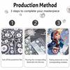 Disney DIY Pearl Painting Frozen Winter Adventure Decorative Art Creative Ornament Gift for Friends Desktop Display