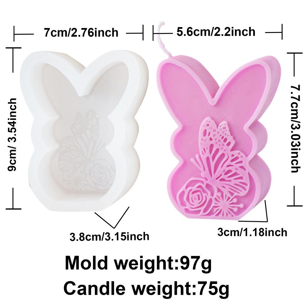 

Пасхальный плоский рельефный цветок кролик свеча силиконовая форма DIY кролик мыло кристалл инструмент для изготовления животное лоток для льда ремесло домашний декор