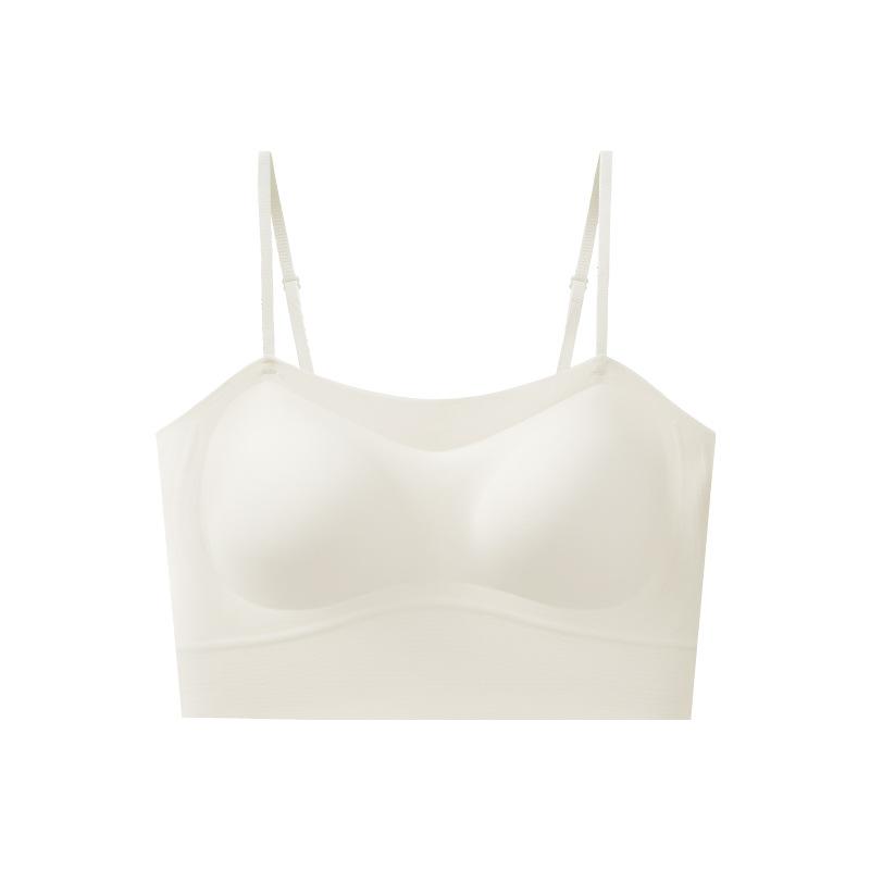 Liquid foundation invisible skin seamless underwear women's small breasts gather summer vest type thin shoulder straps cross beautiful back bra cover