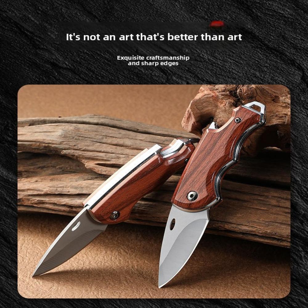 Stainless Steel Knife Mini Knife Folding High-strength Sharp Tactical Knife with Carabiner Housekeeper Portable Protective Knife