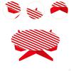 Carnival Cupcake Stand Cake Display Tray Red White Striped for Parties and Cafes