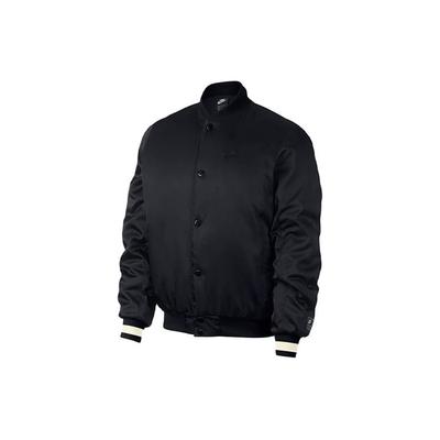 Air Swoosh Woven Baseball Jacket Men Outerwear Black AR1838-010