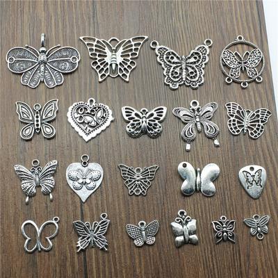 10pcs Charms Butterfly Antique Silver Color Butterfly Pendant Charms Butterfly Charms For Jewelry Making