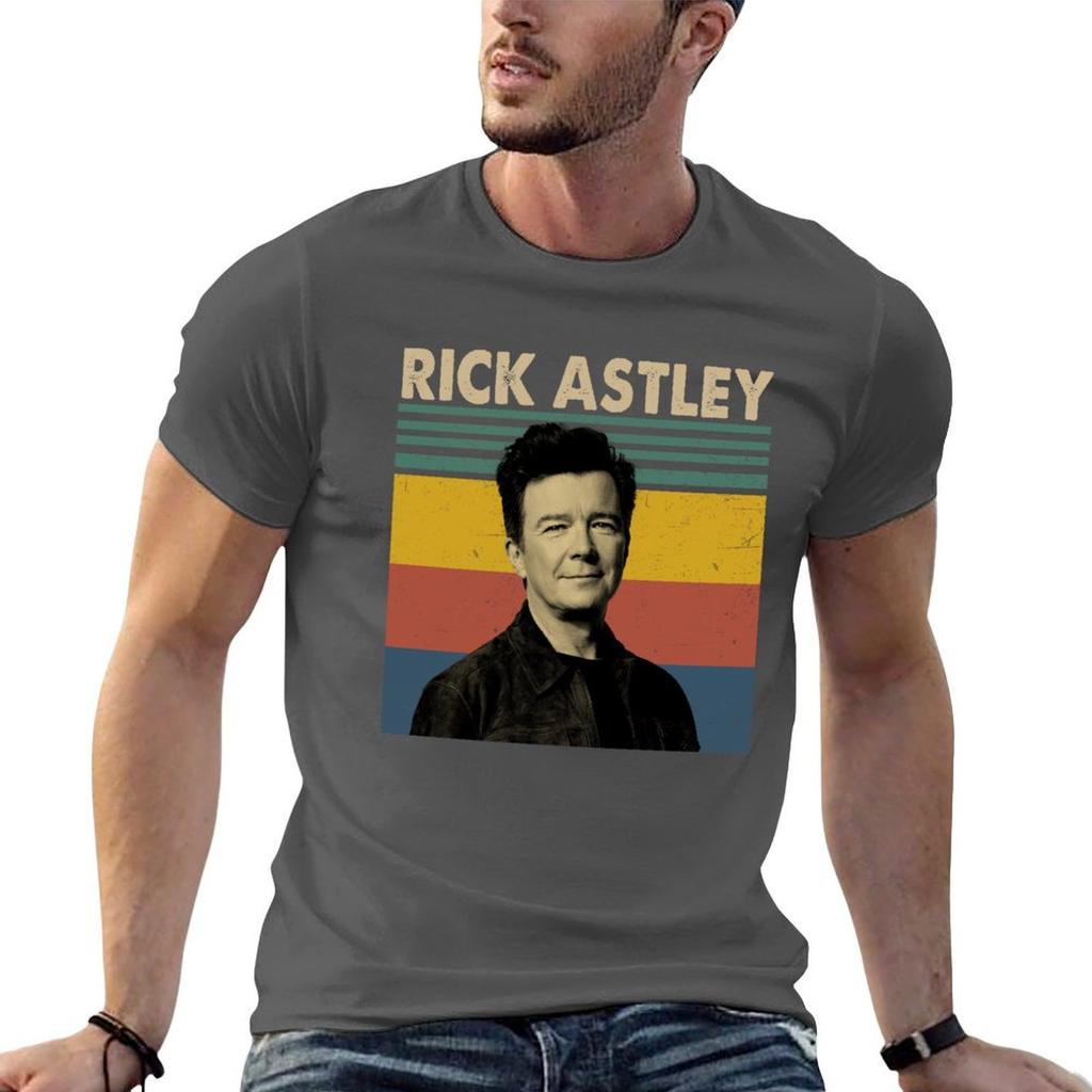 Rick Astley Music Retro Vintage TShirt Casual Streetwear Short Sleeve Tee