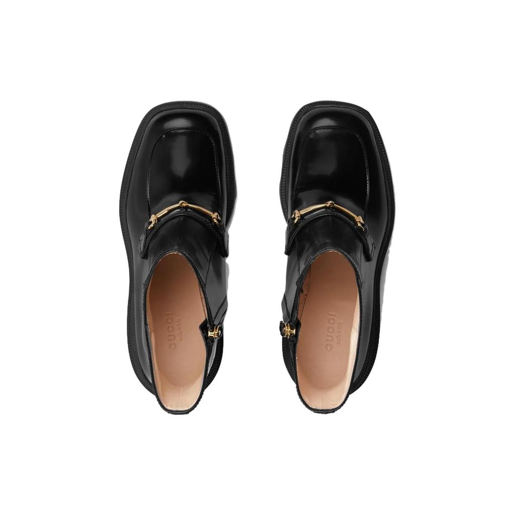 Gucci Womens Horsebit Ankle Boot 'Black' (women's sizes) Black Ankle Boots 750589 AACAT 1000