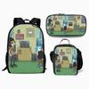 Sally Face Backpack Set With 17inch Large Capacity Student Computer Bag For Daily Use