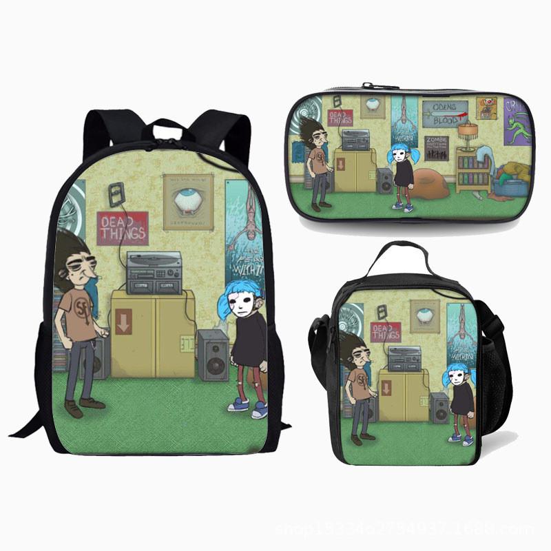 Sally Face Backpack Set With 17inch Large Capacity Student Computer Bag For Daily Use