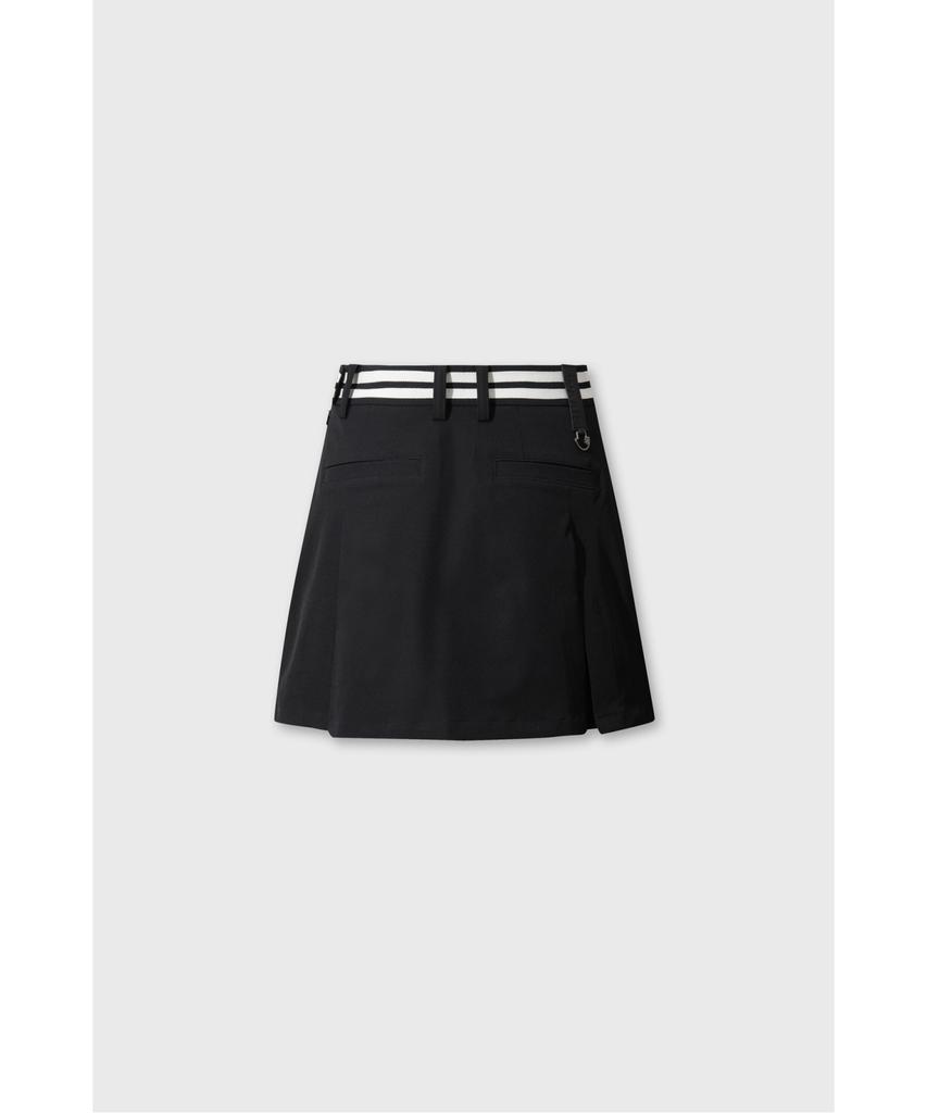 WAAC [Exclusive] Unbalanced Line Pleats Skort Wwkcm26901Bkx