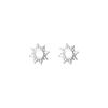 S925 Sterling Silver Sun Flower Stud Earrings for Women Hollow Creativity Earring New Fashion Jewelry aretes de mujer