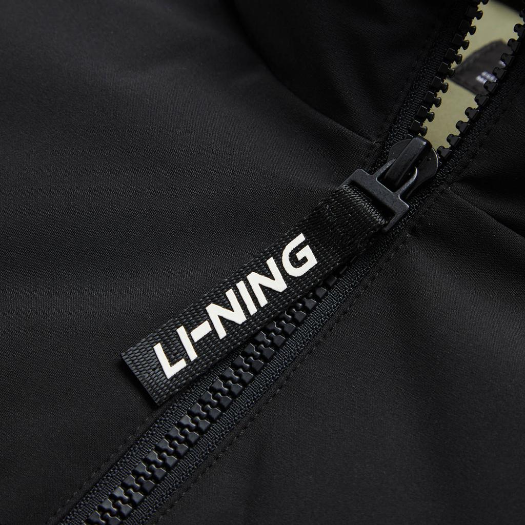 Li Ning Hot Pot Down Series Wodoodporny Litera Numer Zamek Błyskawiczny Wszechstronny Odporny na Zimno Stójka Wygodna Kamizelka Zimowa Męska kamizelka AMRU043-1