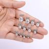 KRKC  Round Cut Vvs 1CT Mossanite Diamond 925 Sterling Silver Hypoallergenic Moissanite Gold Stud Earring for Men Women