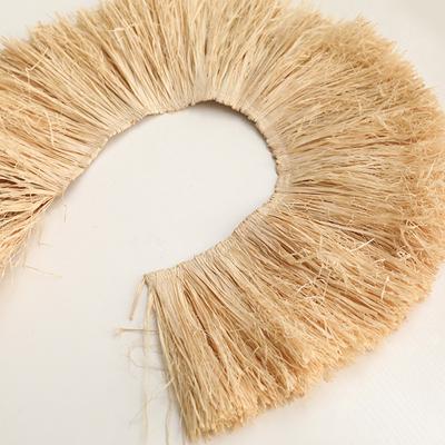 Natural Homestay Ornament Home Supply Straw Tassels Background Wall Decoration Lafite Grass Garland Jute Fringe Trim
